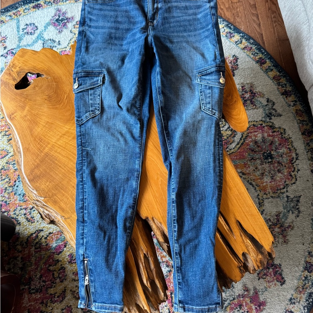 American Eagle Outfitters Women’s Blue Jeans, High Rise, Size 10 - Picture 2 of 6